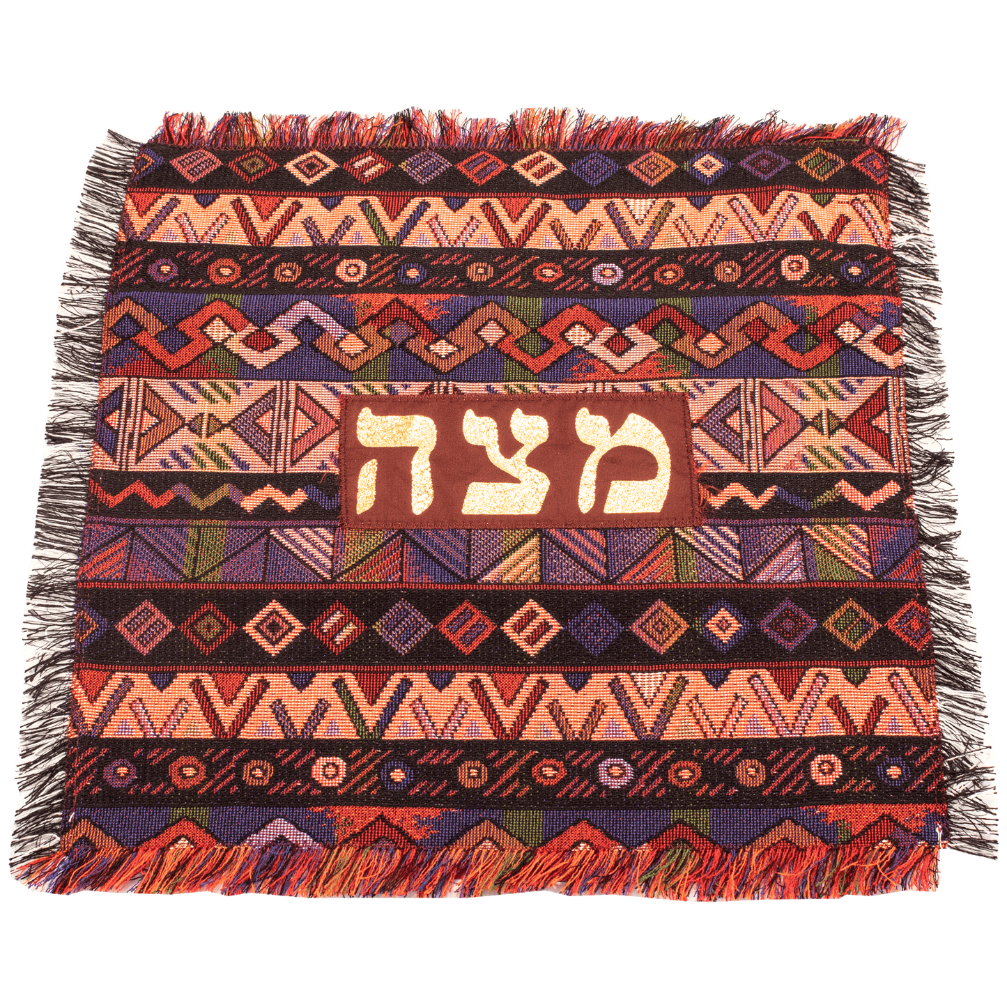 Multi-Color red Tribal pattern matzah cover