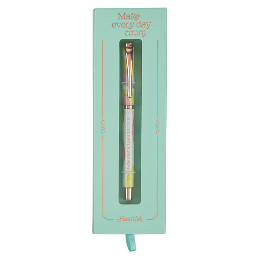Make Every Day Count Citrus Leaves Gift Pen