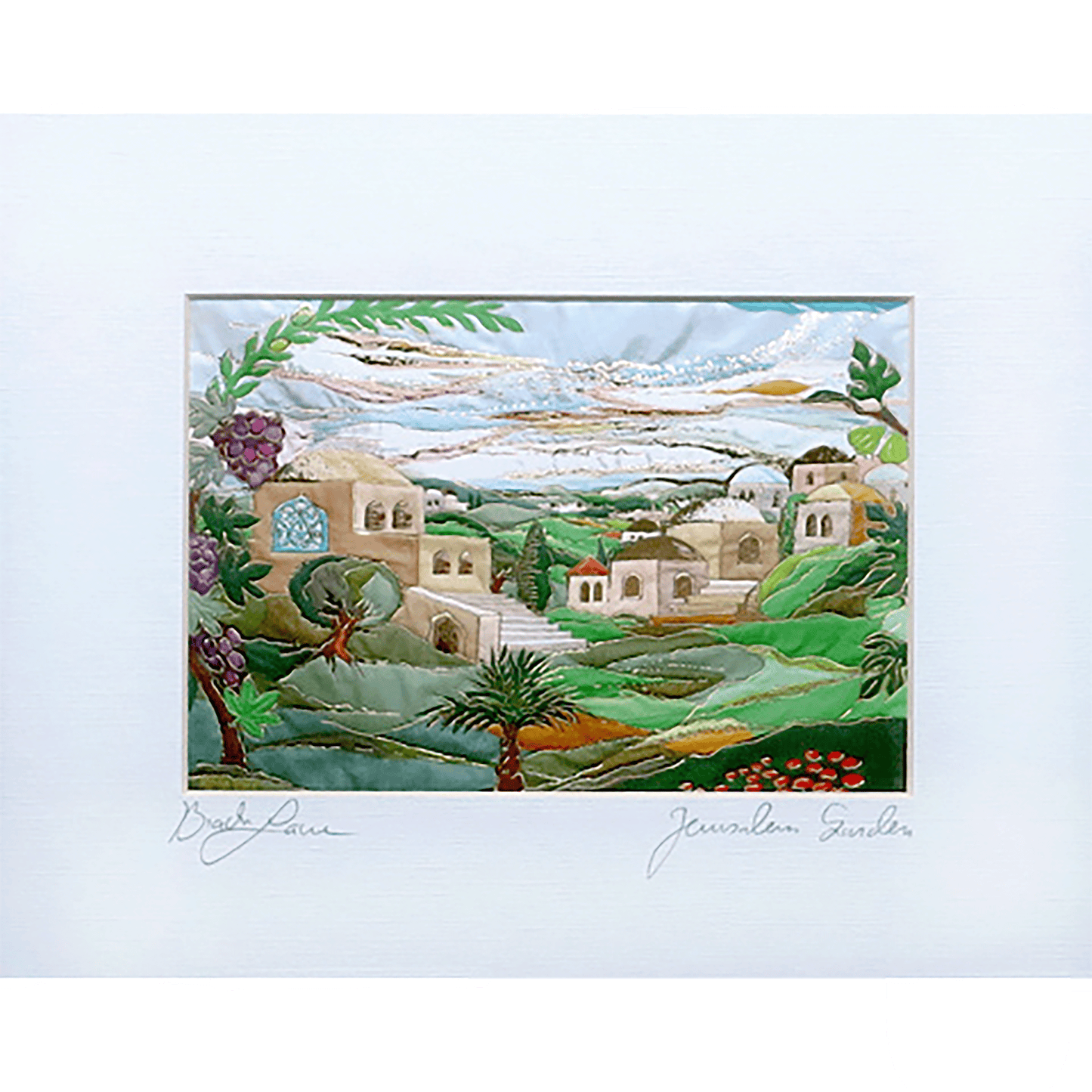 Jerusalem Garden Print by Bracha Lavee