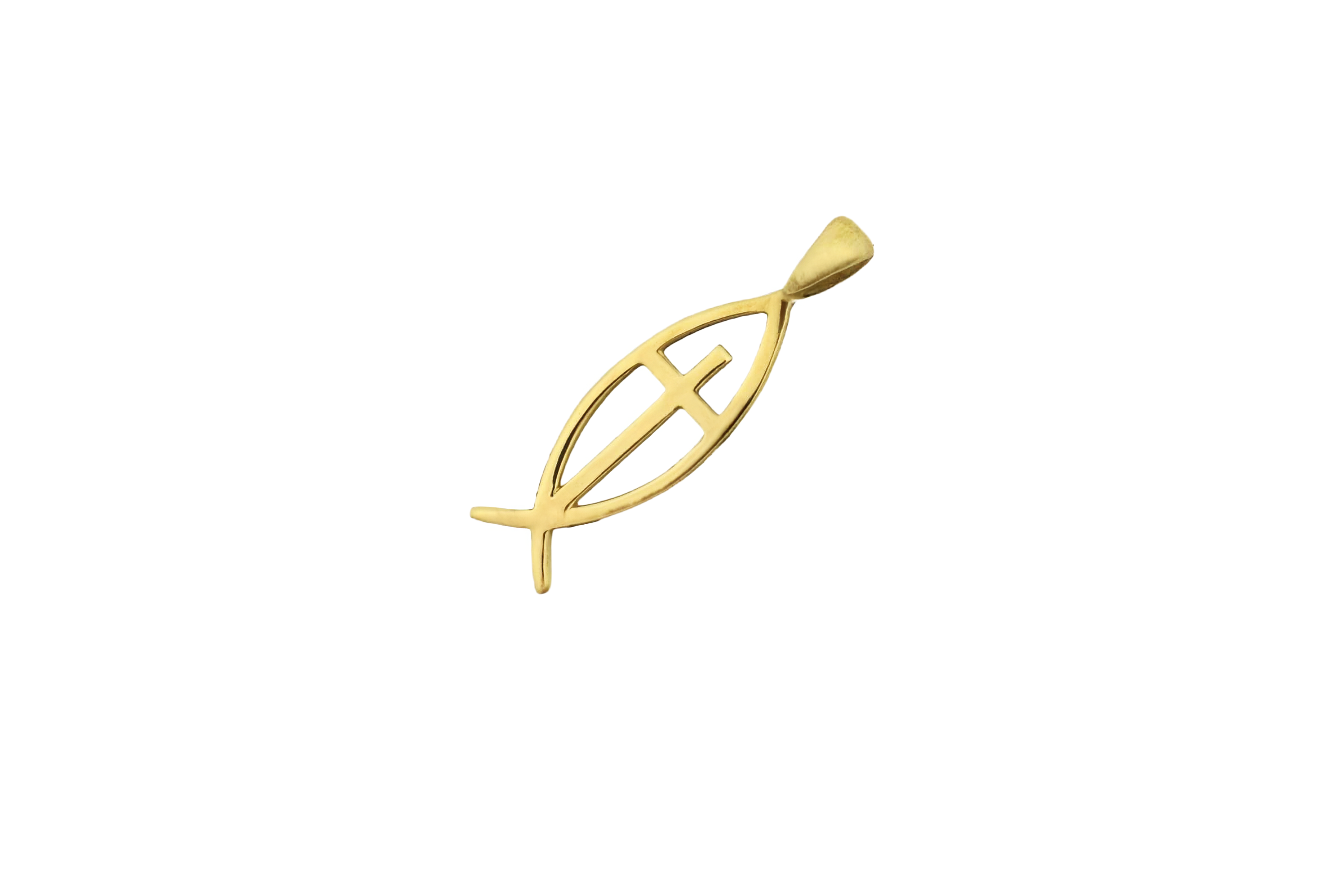 Ichthus and Cross 14K Gold Necklace – Holyland Marketplace