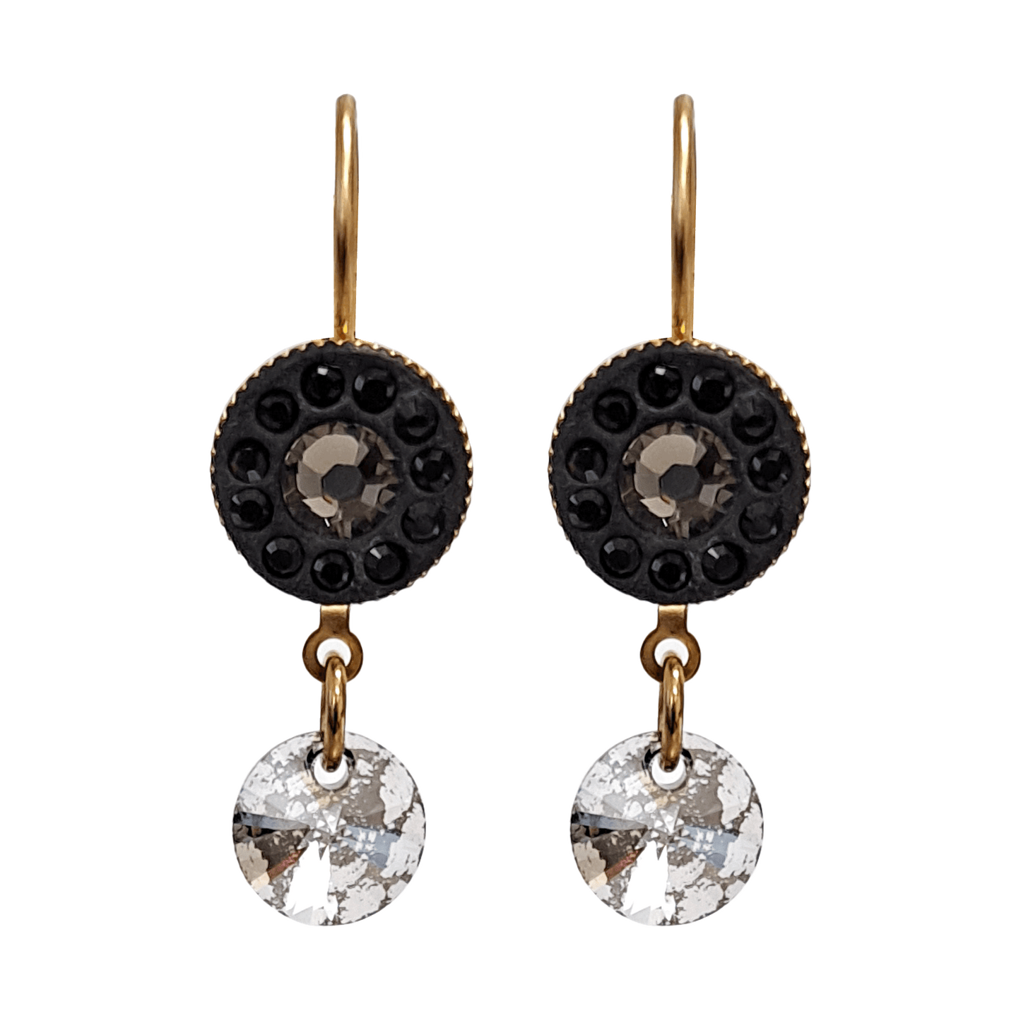 Dikla Meri Onyx Crystal Dangling Earrings