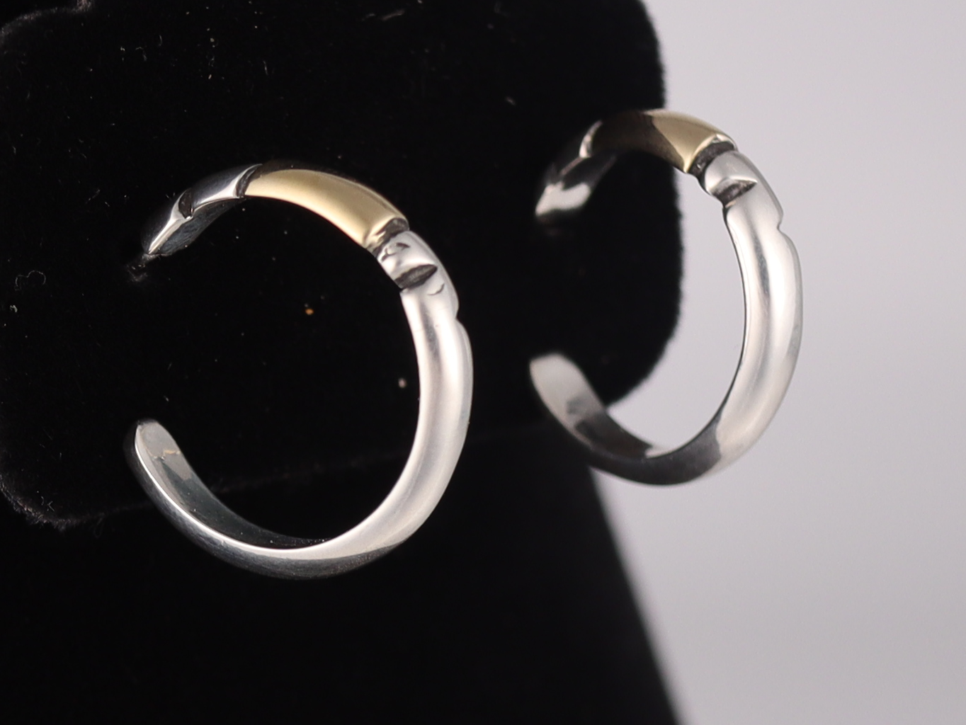 Silver & Gold Hoop Earrings
