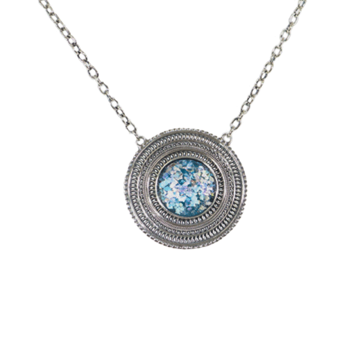 Roman Glass Round Necklace