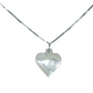 Mother of Pearl Heart Necklace on Silver Chain