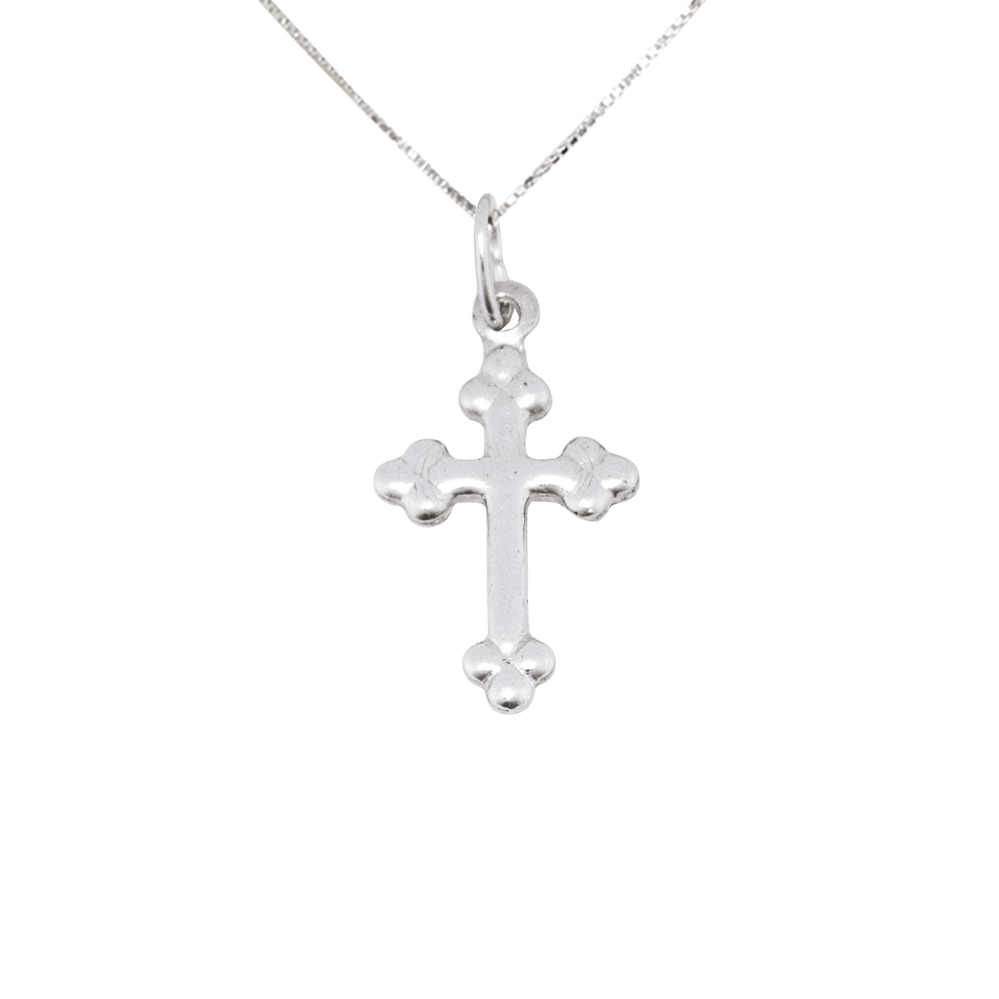 Cross Budded Necklace - Silver