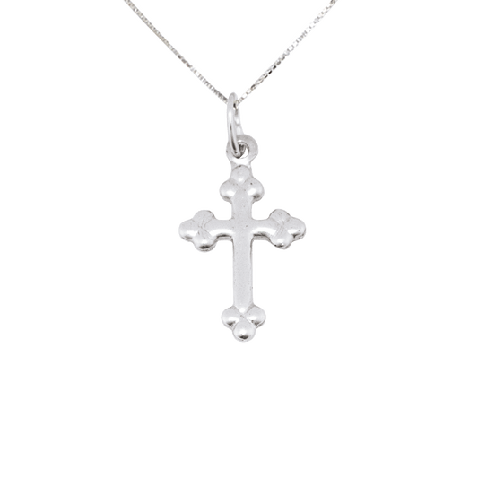 Cross Budded Necklace - Silver