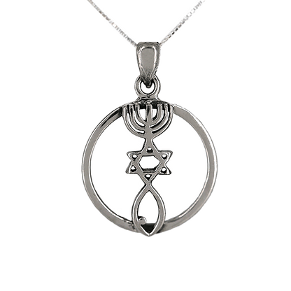 Grafted-In Round Sterling Silver Necklace