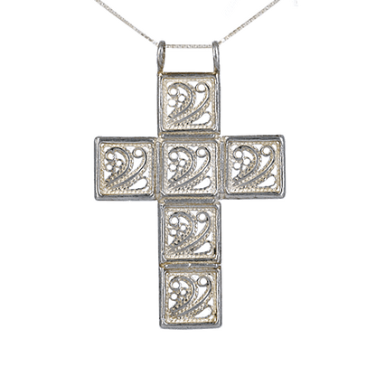 Cross Slider Necklace - Silver