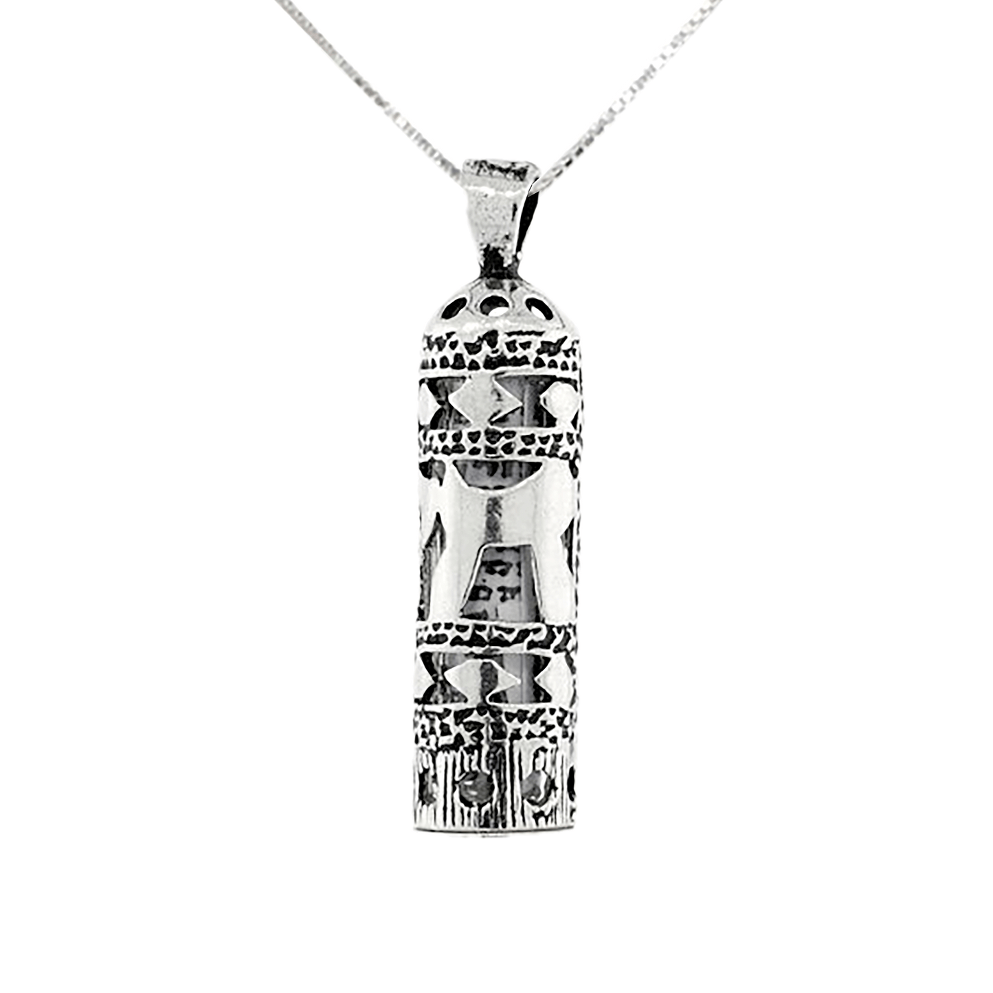 Chai (Life) Mezuzah Necklace - Sterling Silver