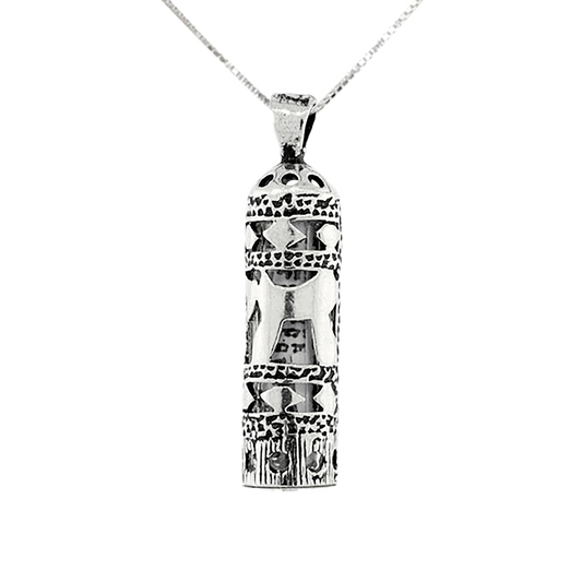 Chai (Life) Mezuzah Necklace - Sterling Silver