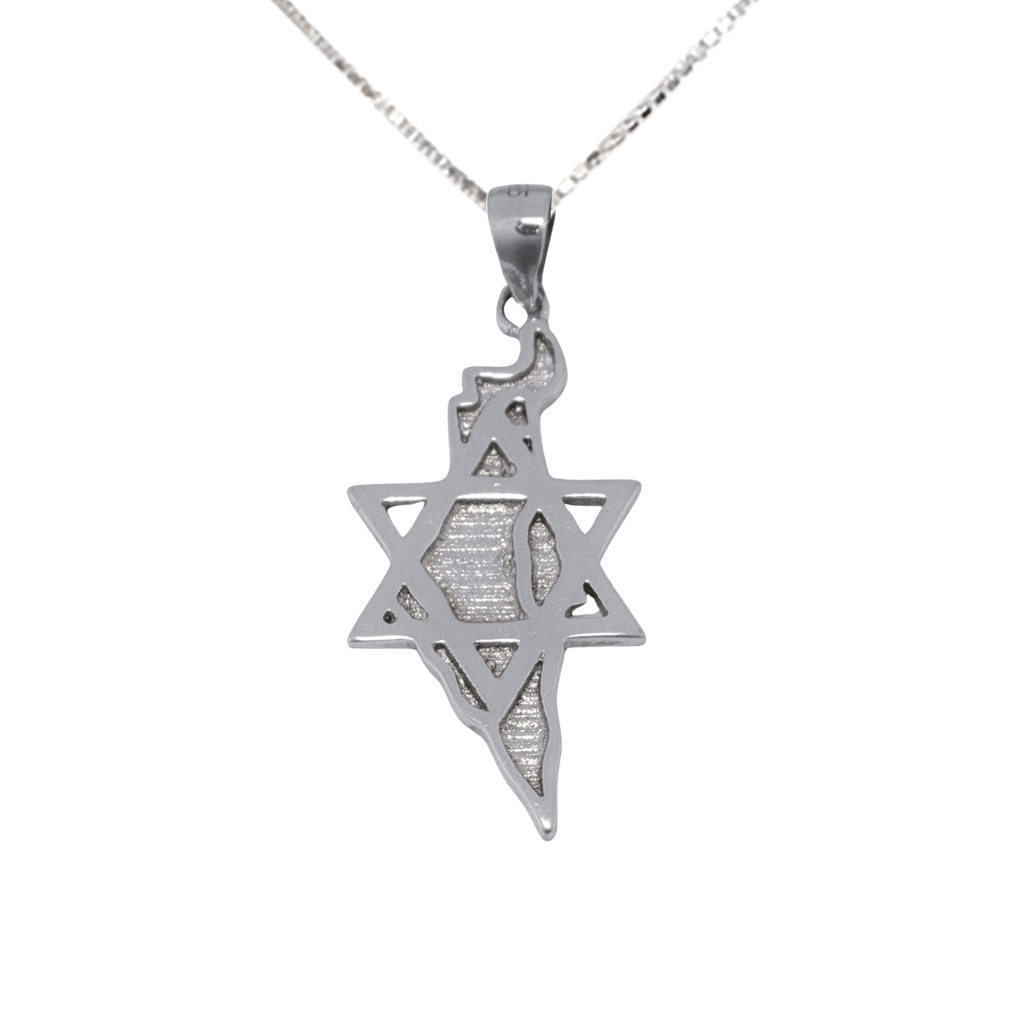 Star of David with Map of Israel Necklace