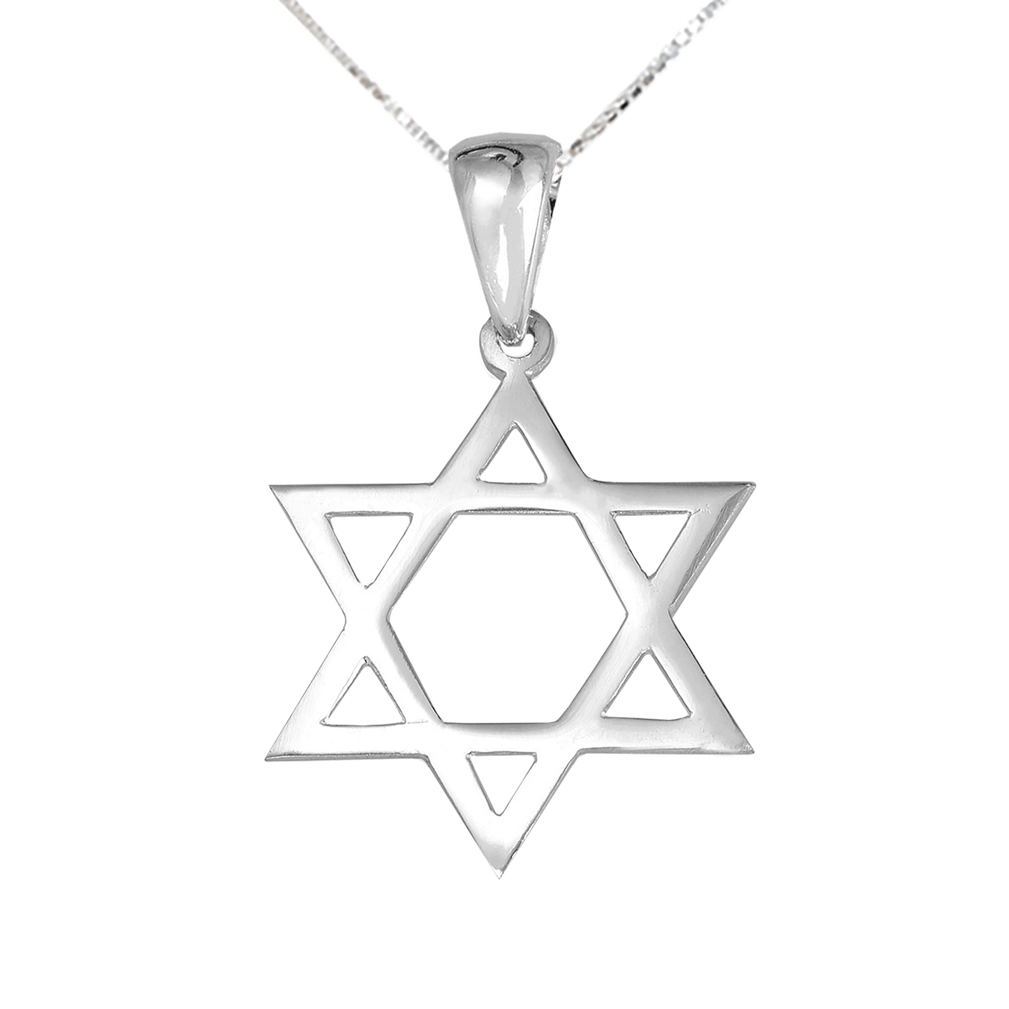 Star of David Silver Necklace - 4 Sizes