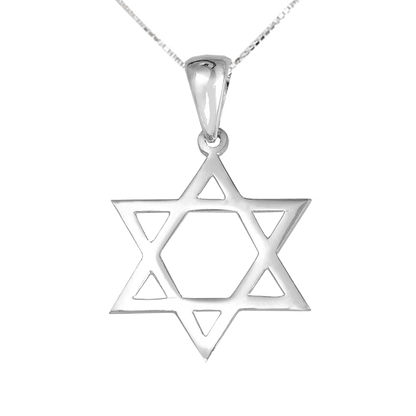 Star of David Silver Necklace - 4 Sizes