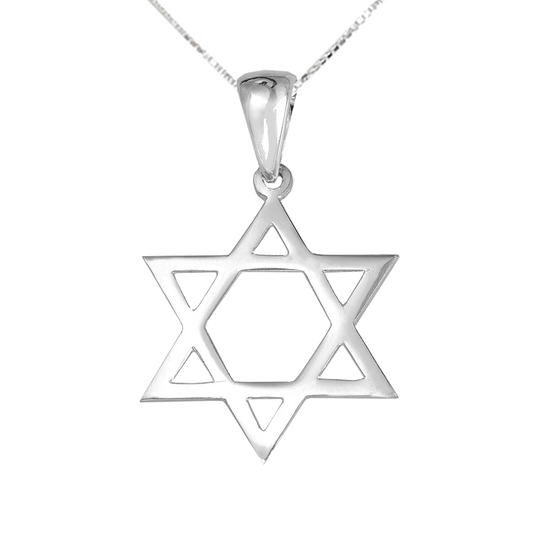 Star of David Silver Necklace - 4 Sizes