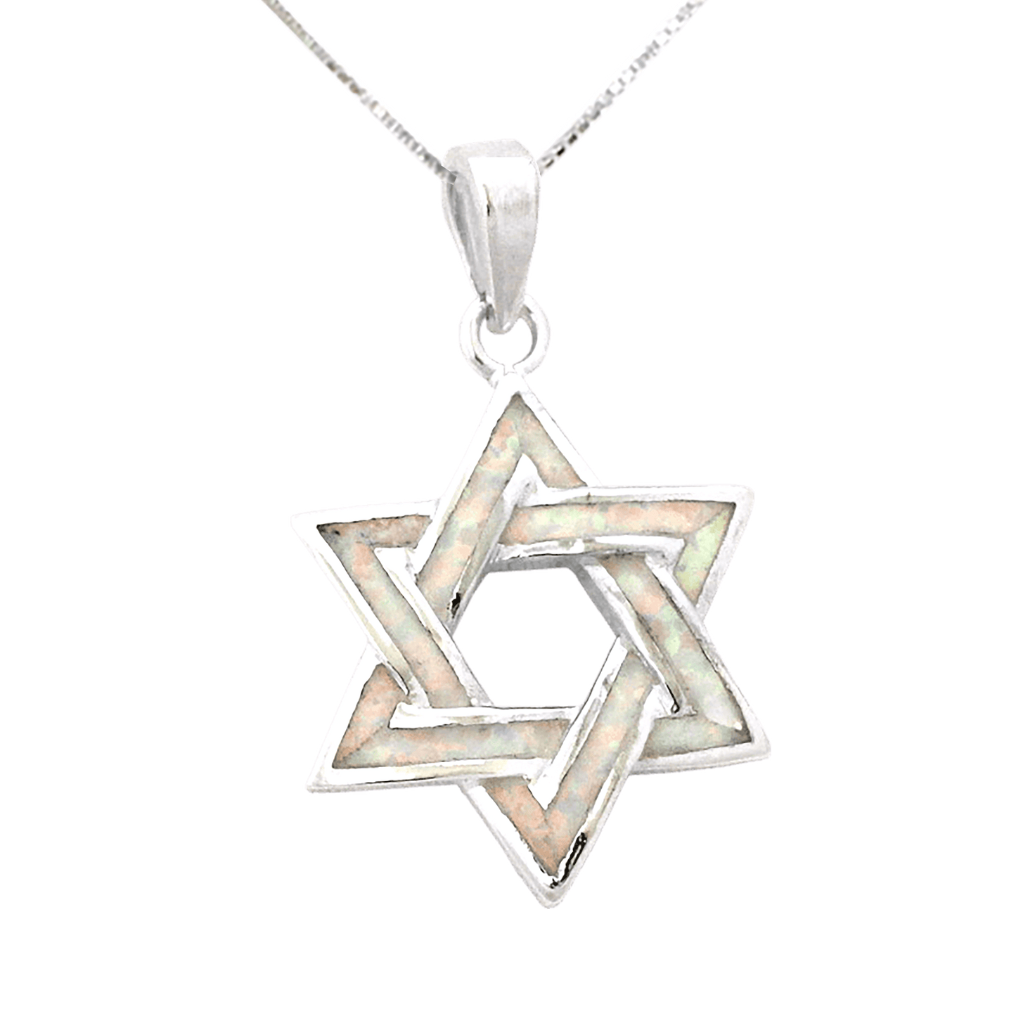 Opal Star Of David Necklace