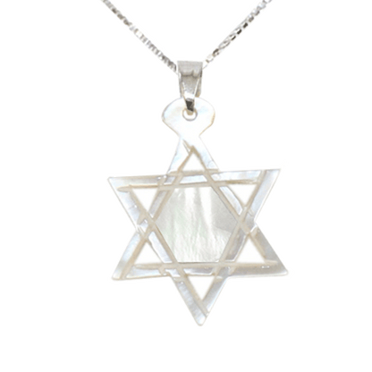 Mother of Pearl Star of David Necklace