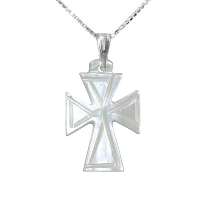 Mother of Pearl Patee Cross Necklace