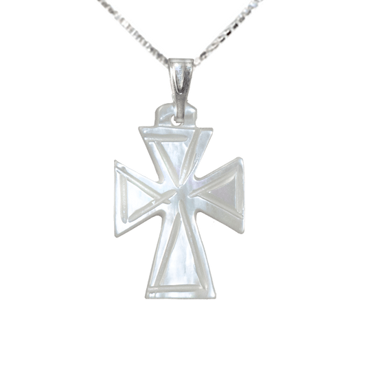 Mother of Pearl Patee Cross Necklace