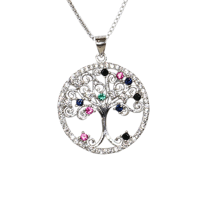 Tree of Life with Crystals Necklace