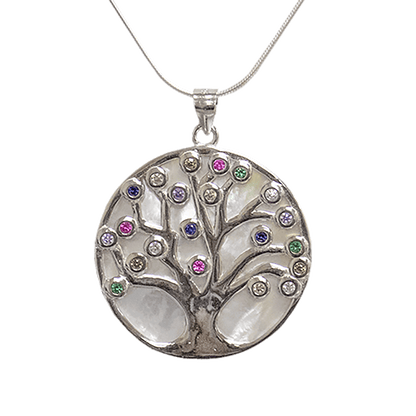 Tree of Life on Mother of Pearl Necklace