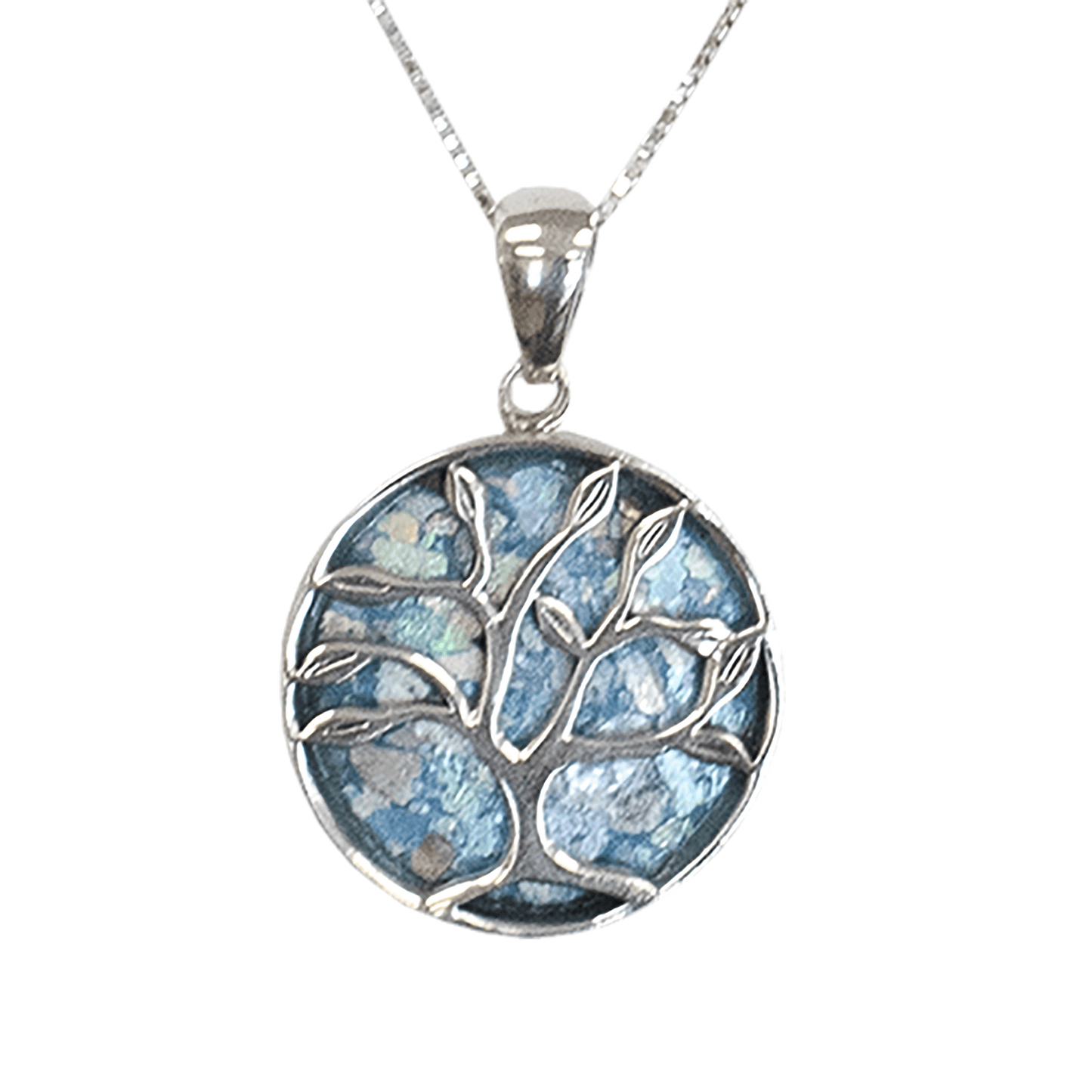 Roman Glass Tree of Life - 925 Silver