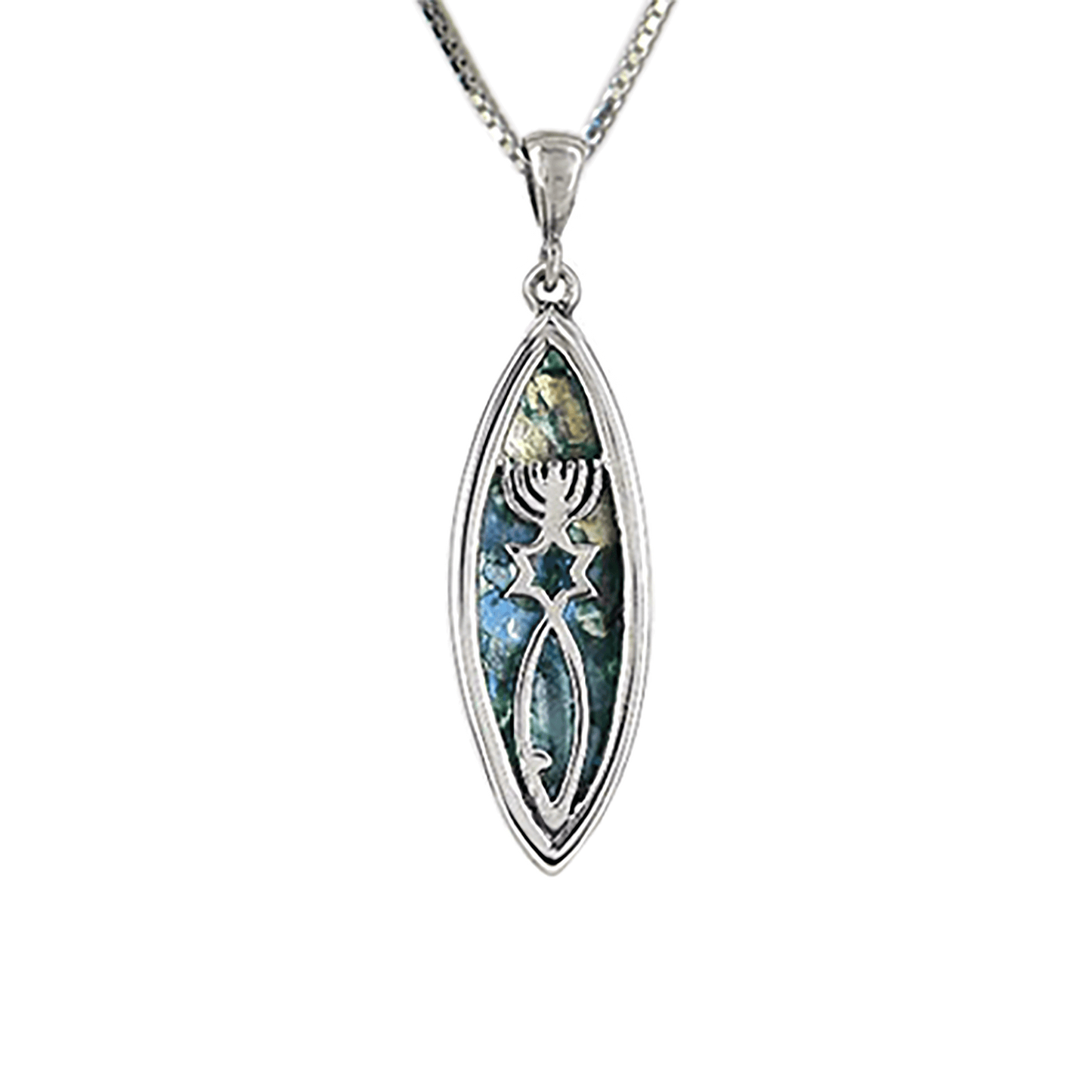 Roman Glass Marquise Grafted-In Necklace