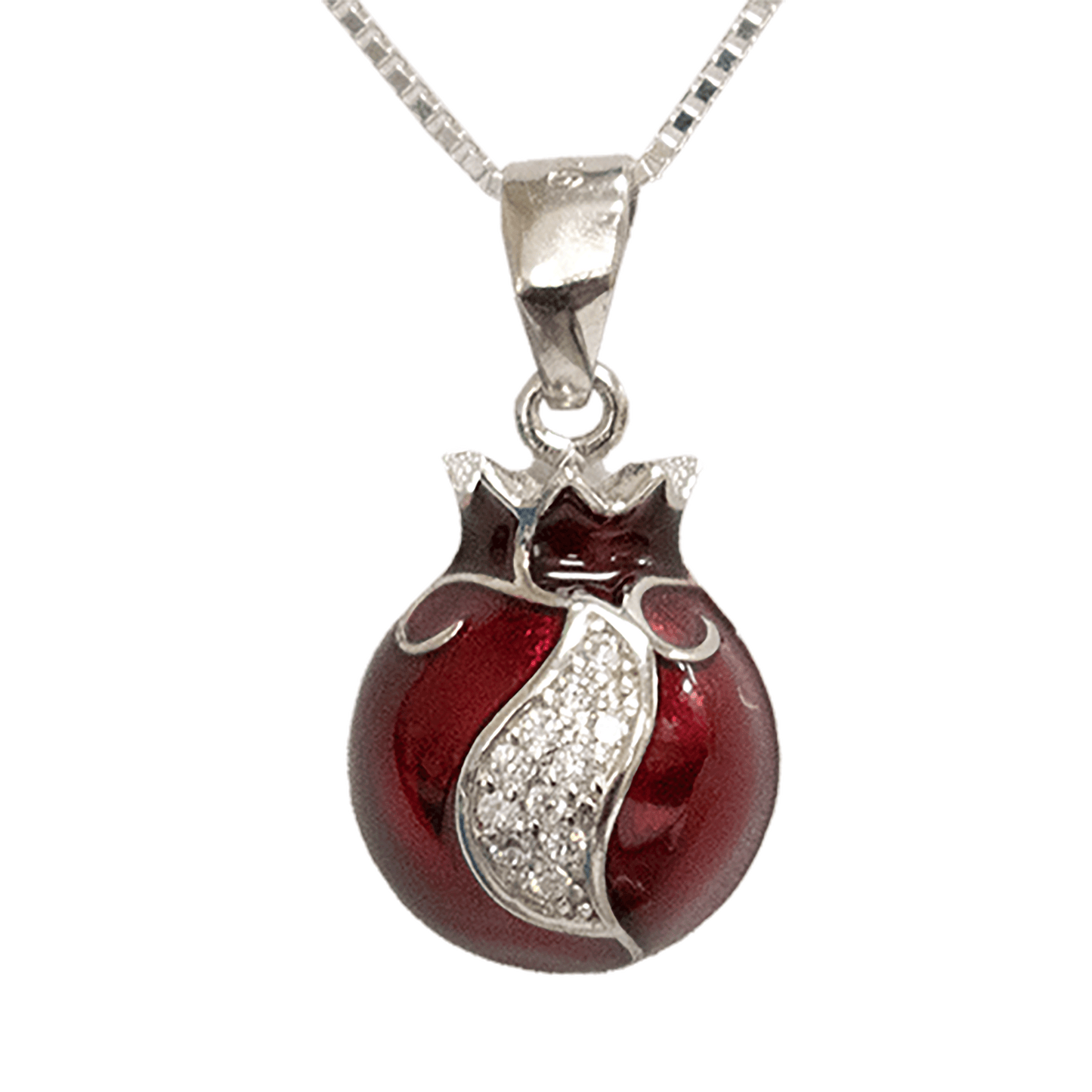 Pomegranate Enamel Necklace