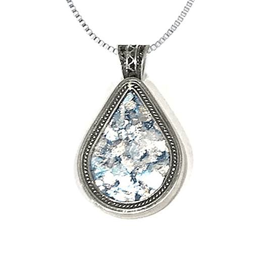 Roman Glass Teardrop Necklace