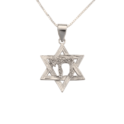 Star of David with Chai Necklace