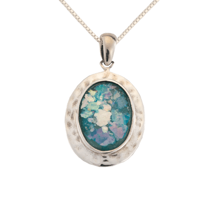 Roman Glass Oval Necklace (Large)