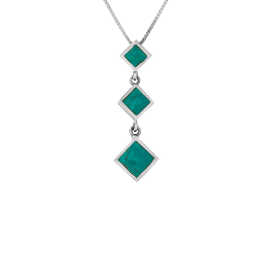 Eilat Stone Dangling Diamond Necklace