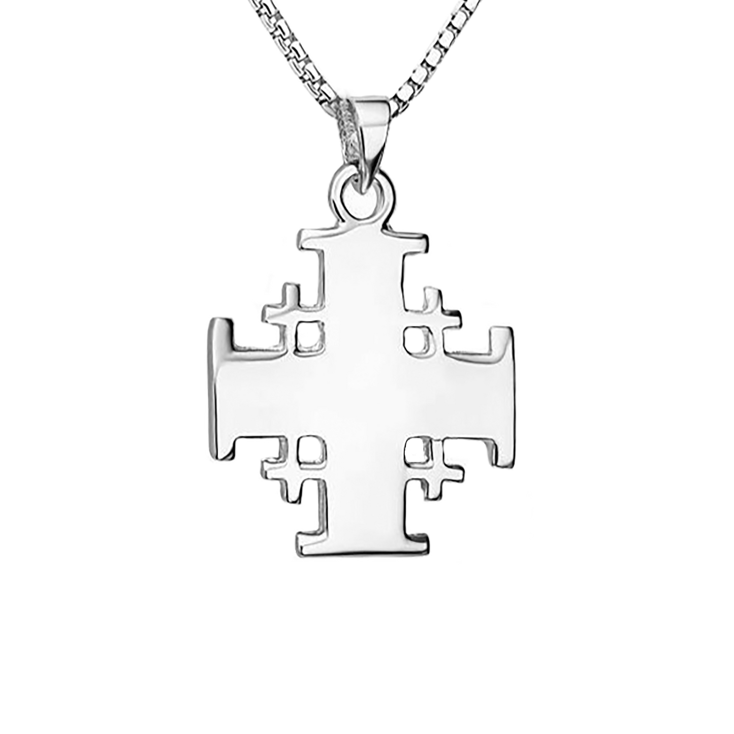 Sterling Silver Jerusalem Cross - Small