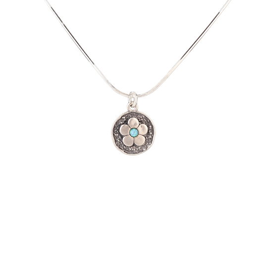 .925 Sterling Silver &amp; Synthetic Opal