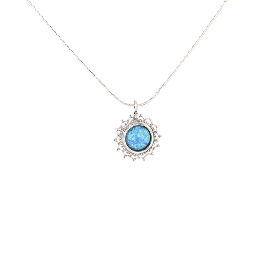 Opal Halo Necklace