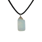 Rectangular Opalite Stone necklace on a black cord