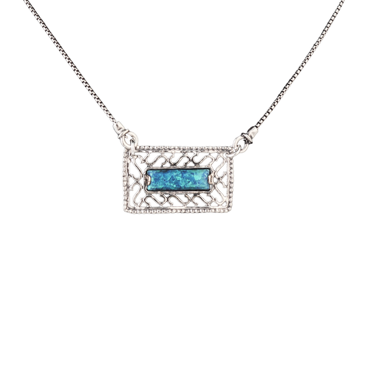 Opal Rectangle Necklace