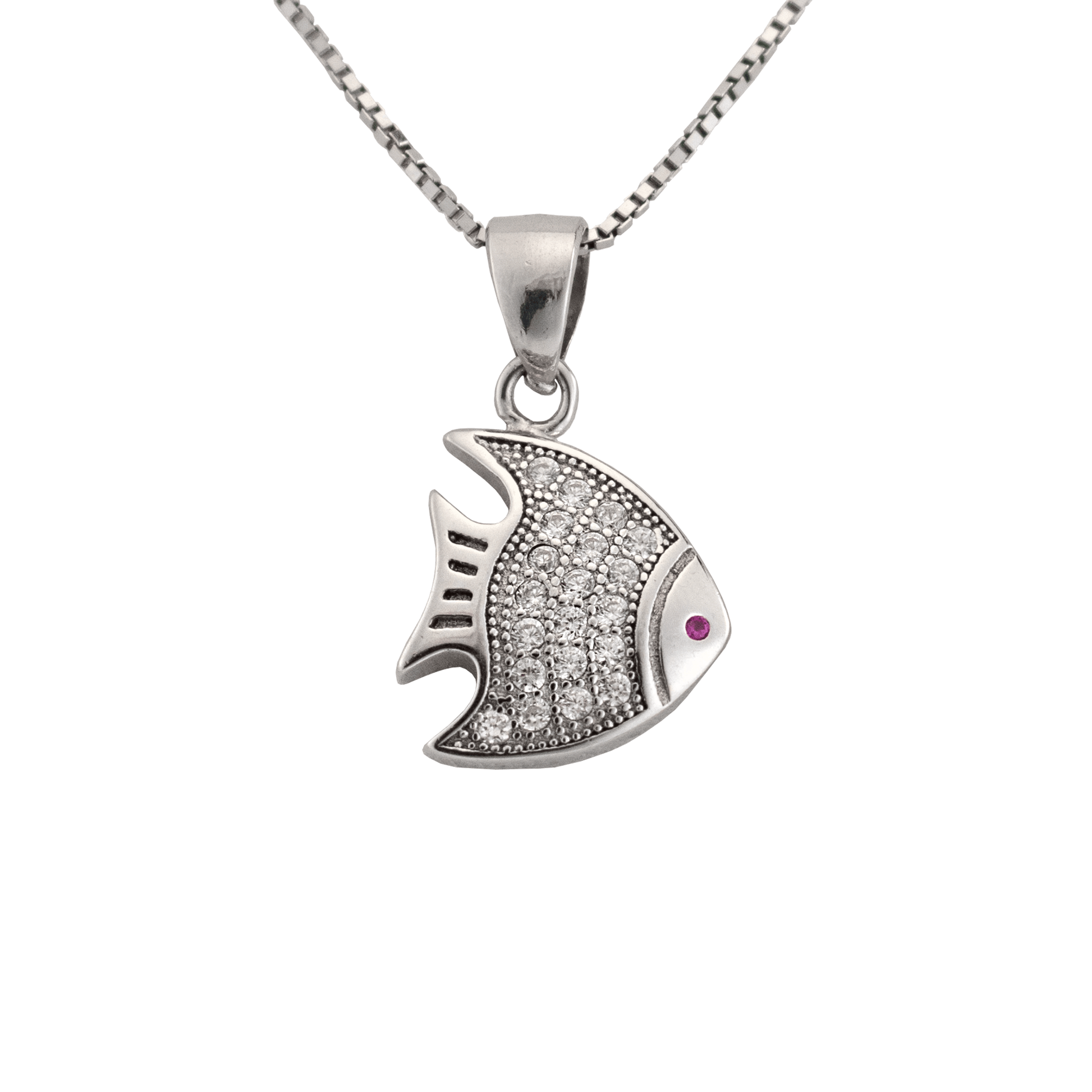 Fish Necklace with Crystals – Holyland Marketplace