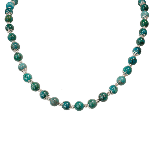 Beaded necklace made of Eilat stone