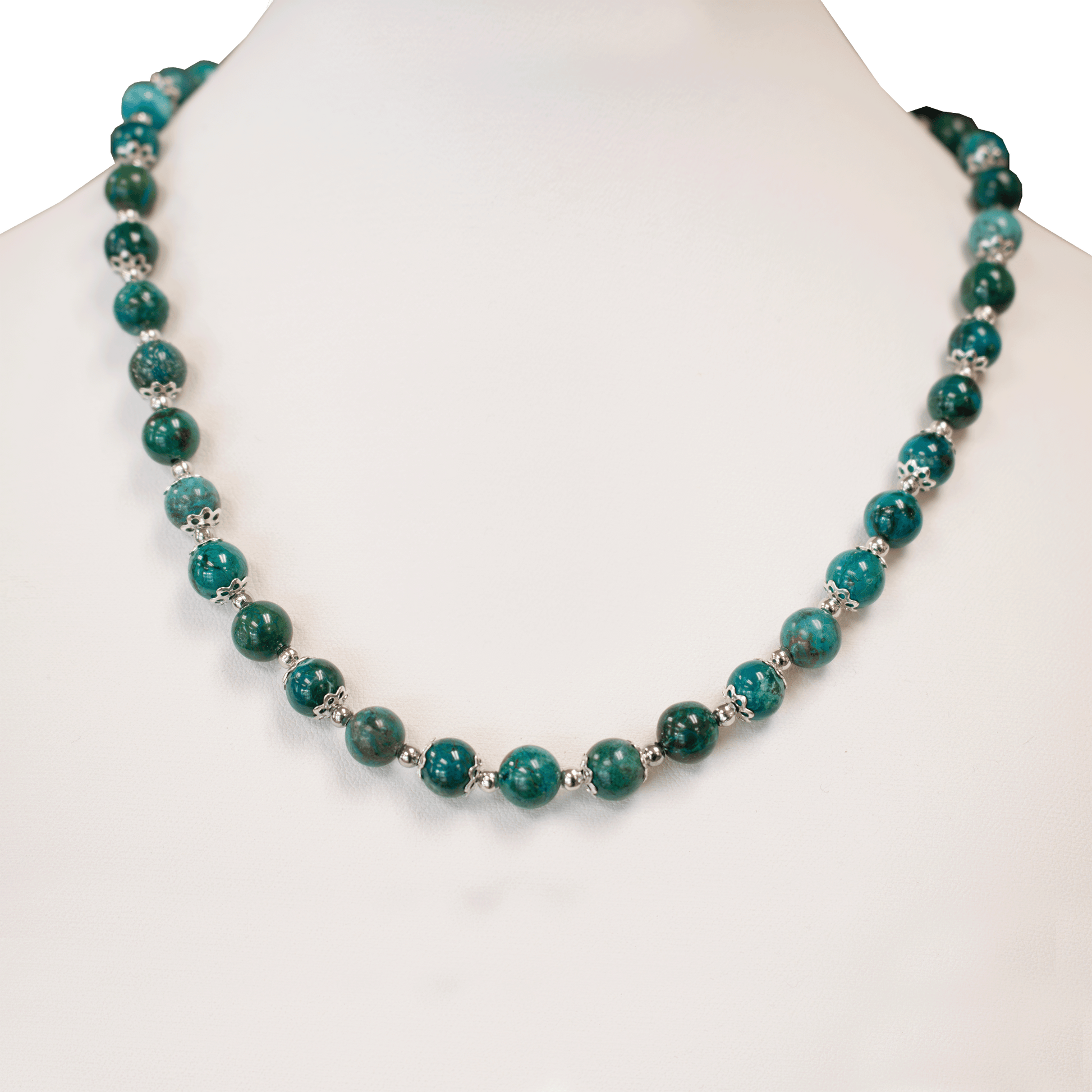 Beaded necklace made of Eilat stone