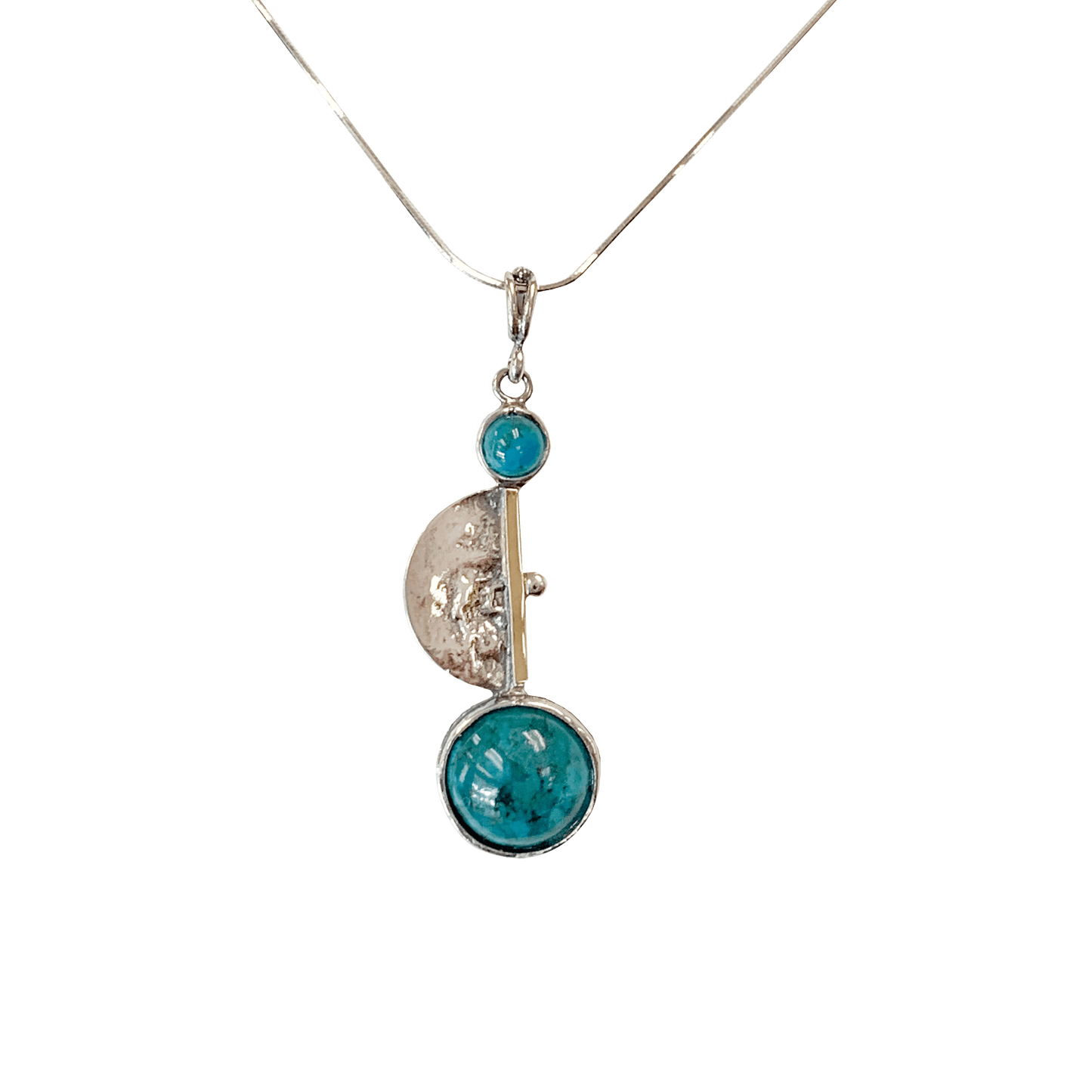 Eilat Stone & Sterling Silver Drop Necklace