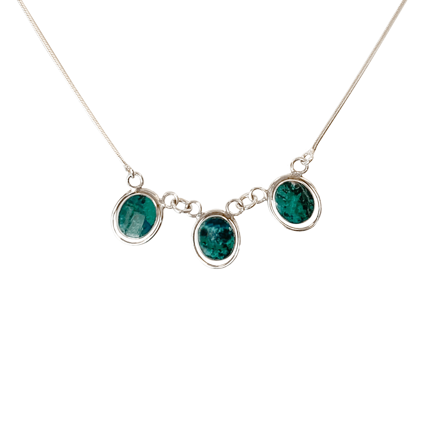 Eilat Stone Connected Ovals Necklace