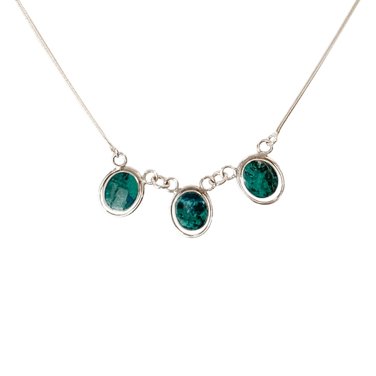 Eilat Stone Connected Ovals Necklace