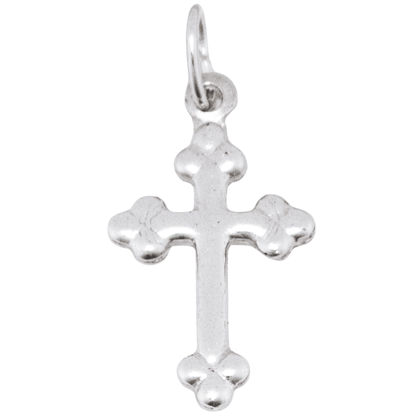 Cross Budded Pendant - Silver