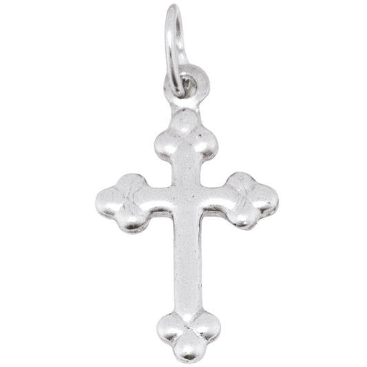 Cross Budded Pendant - Silver