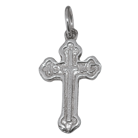 Silver-Engraved-Cross-with-Rounded-Edges-Small