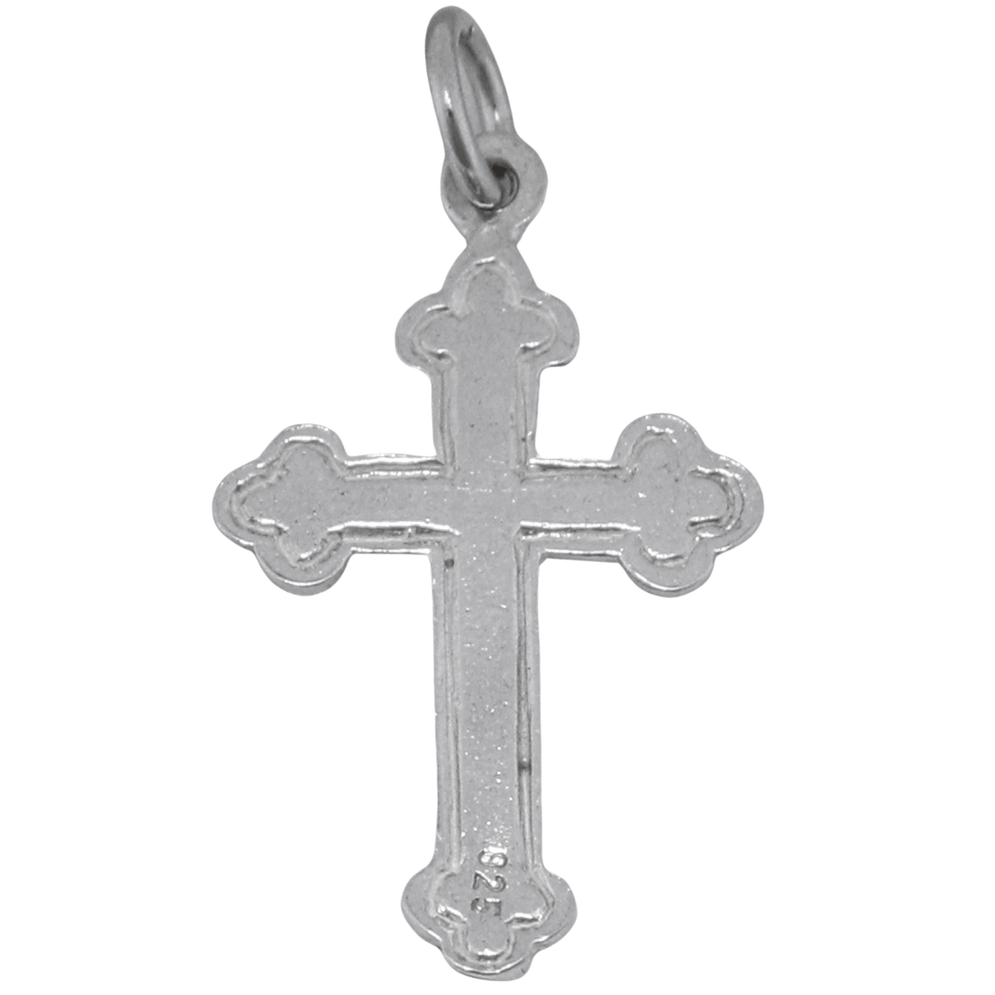 Silver Engraved Cross -Jesus Christ Conquers