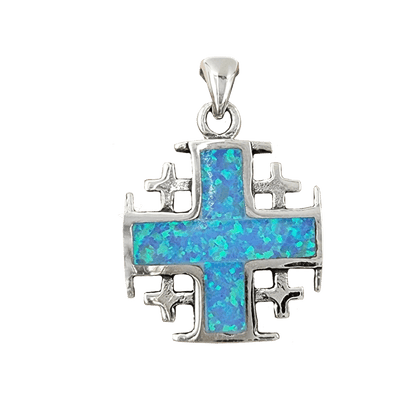 Opal Jerusalem Cross