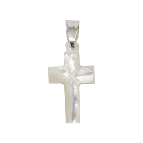 Mother of Pearl Carved Cross Pendant