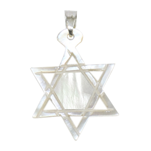 Mother of Pearl Star of David Pendant
