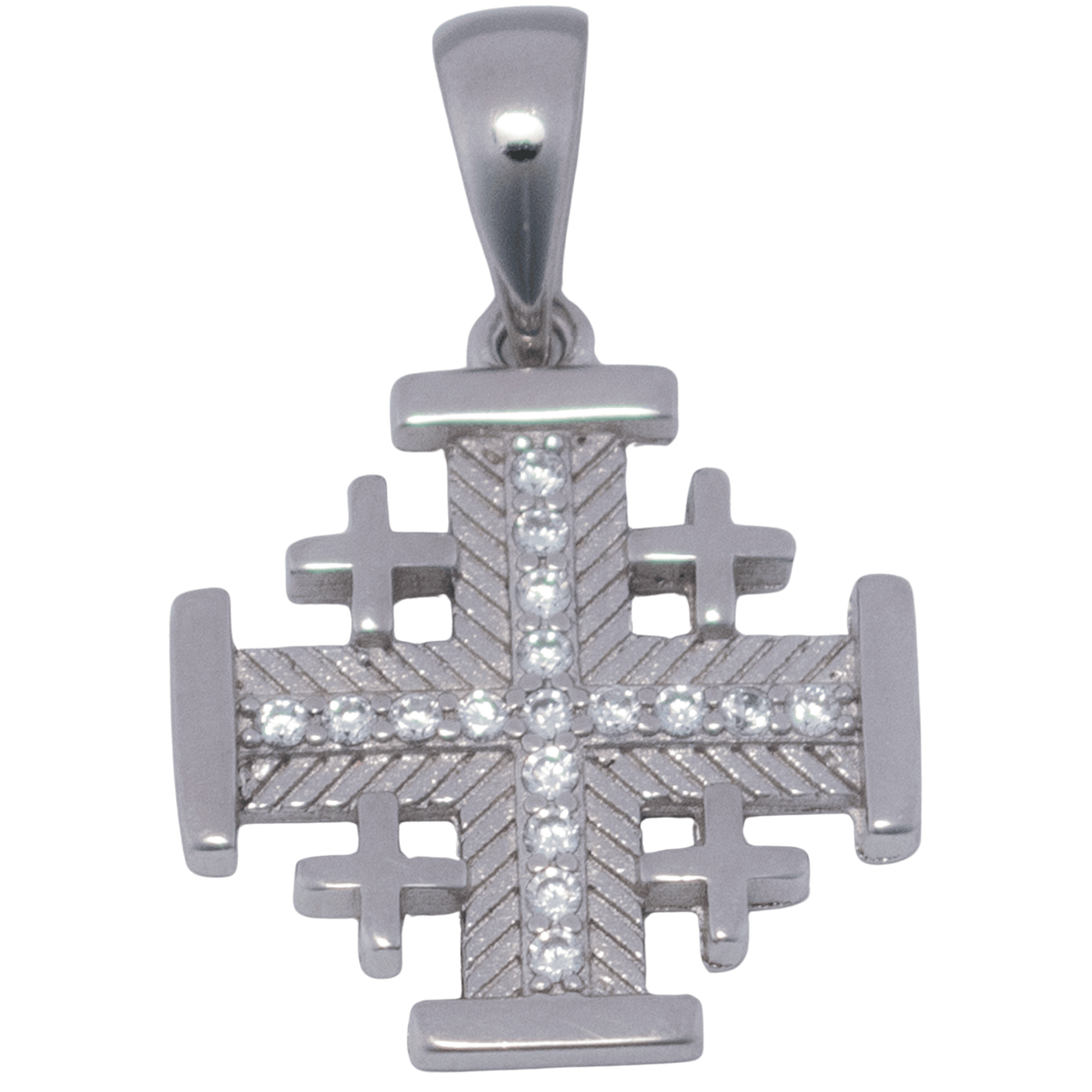 Jerusalem-Cross-Herringbone-Pendant
